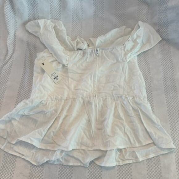 nwt new miami white peplum short sleeve size XL - Picture 3 of 4